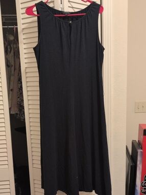 Sleeveless Navy Maxi Dress